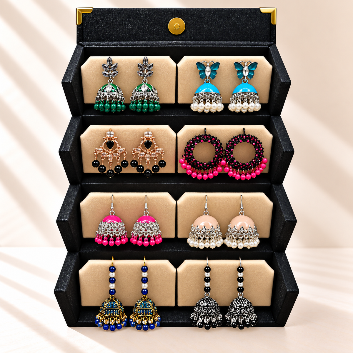 Rang-e-Bahar 8-Pair Jhumka Box