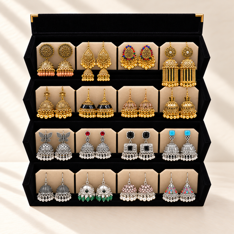 Shahi Noor 16-Pair Premium Jhumka Box