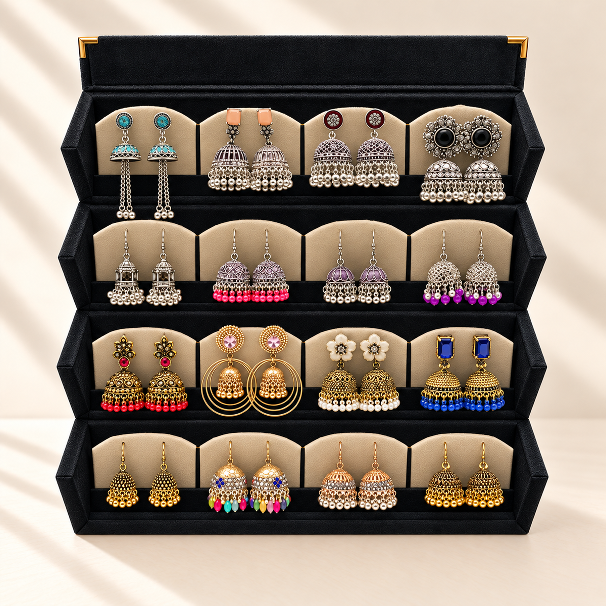 Shahi Dastan 16-Pair Luxury Jhumka Box