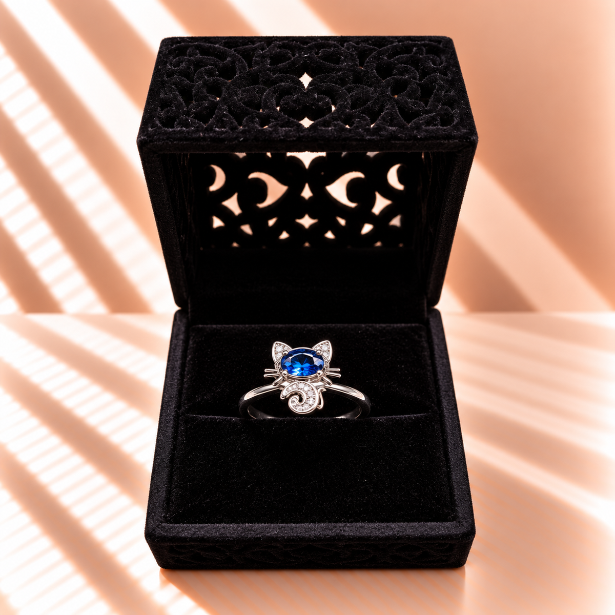 Sapphire Swirl Ring
