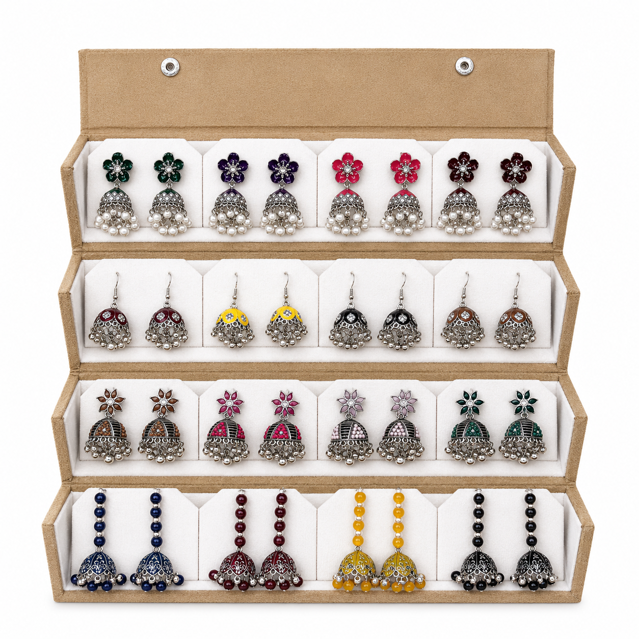Multi-Color Jhumka Earrings Box
