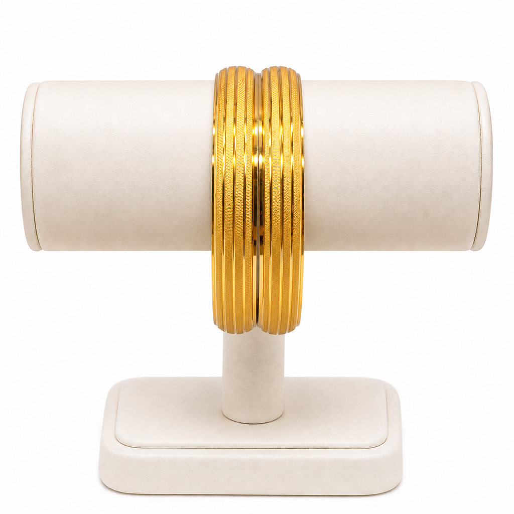Classic Golden Bangles – Set of 2