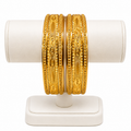 Heritage Gold-Plated Bangles – Set of 6