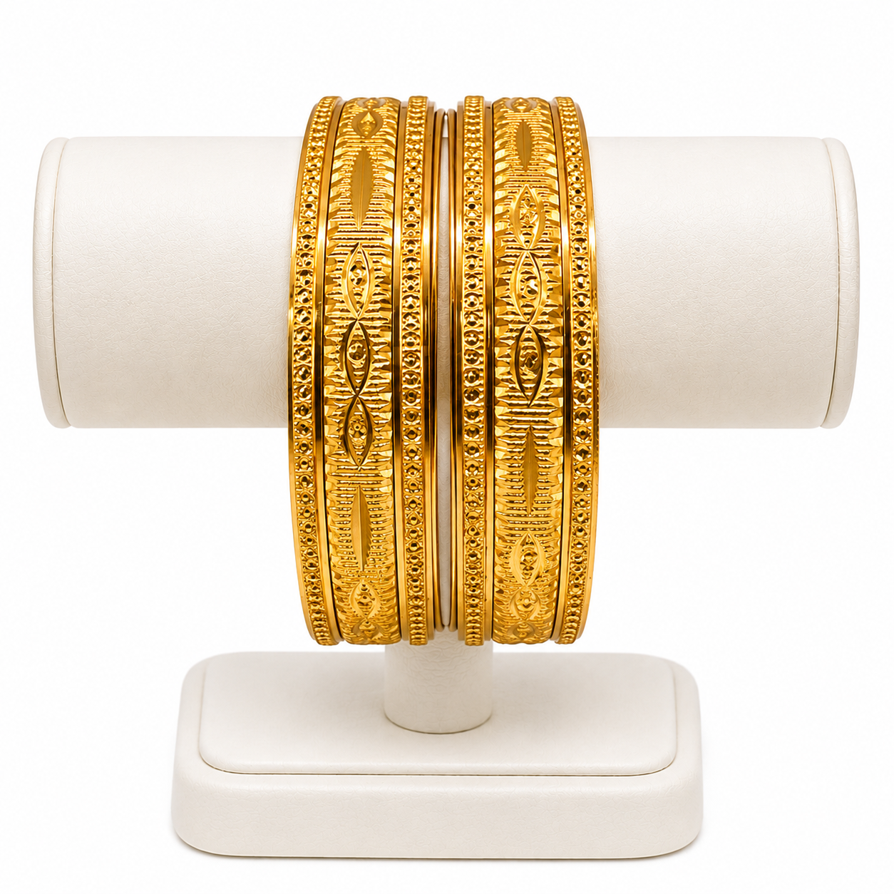 Heritage Gold-Plated Bangles – Set of 6