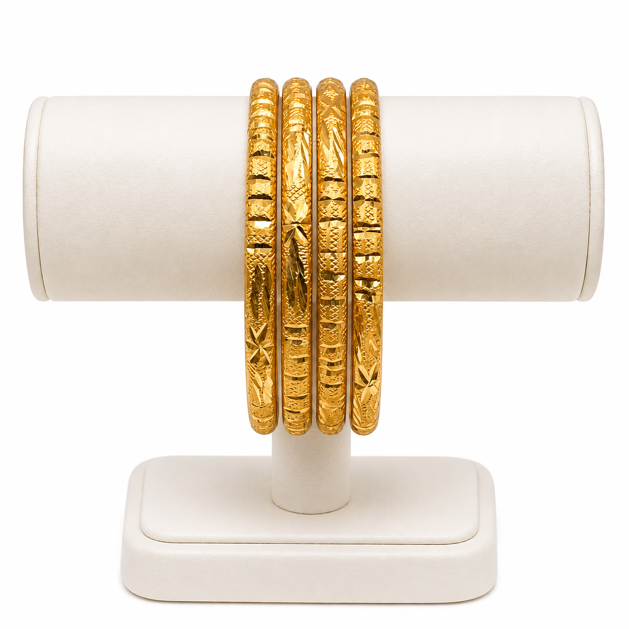 Imperial Gold-Plated Bangles – Set of 4