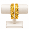 Leaf Elegance Gold-Plated Bangles – Set of 2