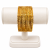 Luxe Texture Gold-Plated Bangles (12 Pieces)