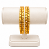 Circle Charm Gold-Plated Bangles – Set of 4