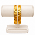 Circle Charm Gold-Plated Bangles – Set of 4