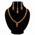 Golden Amber Drop Jewellery Set