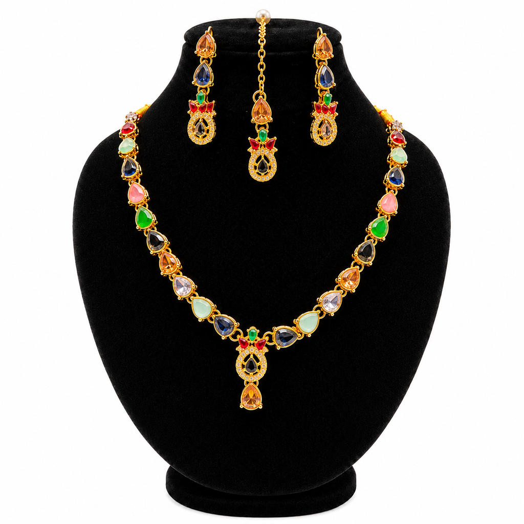 Rainbow Teardrop Jewellery Set