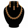 Ruby Halo Jewellery Set