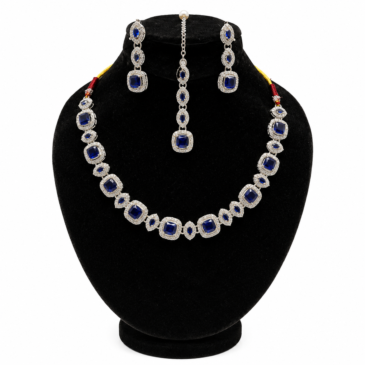 Royal Sapphire Silver Jewellery Set