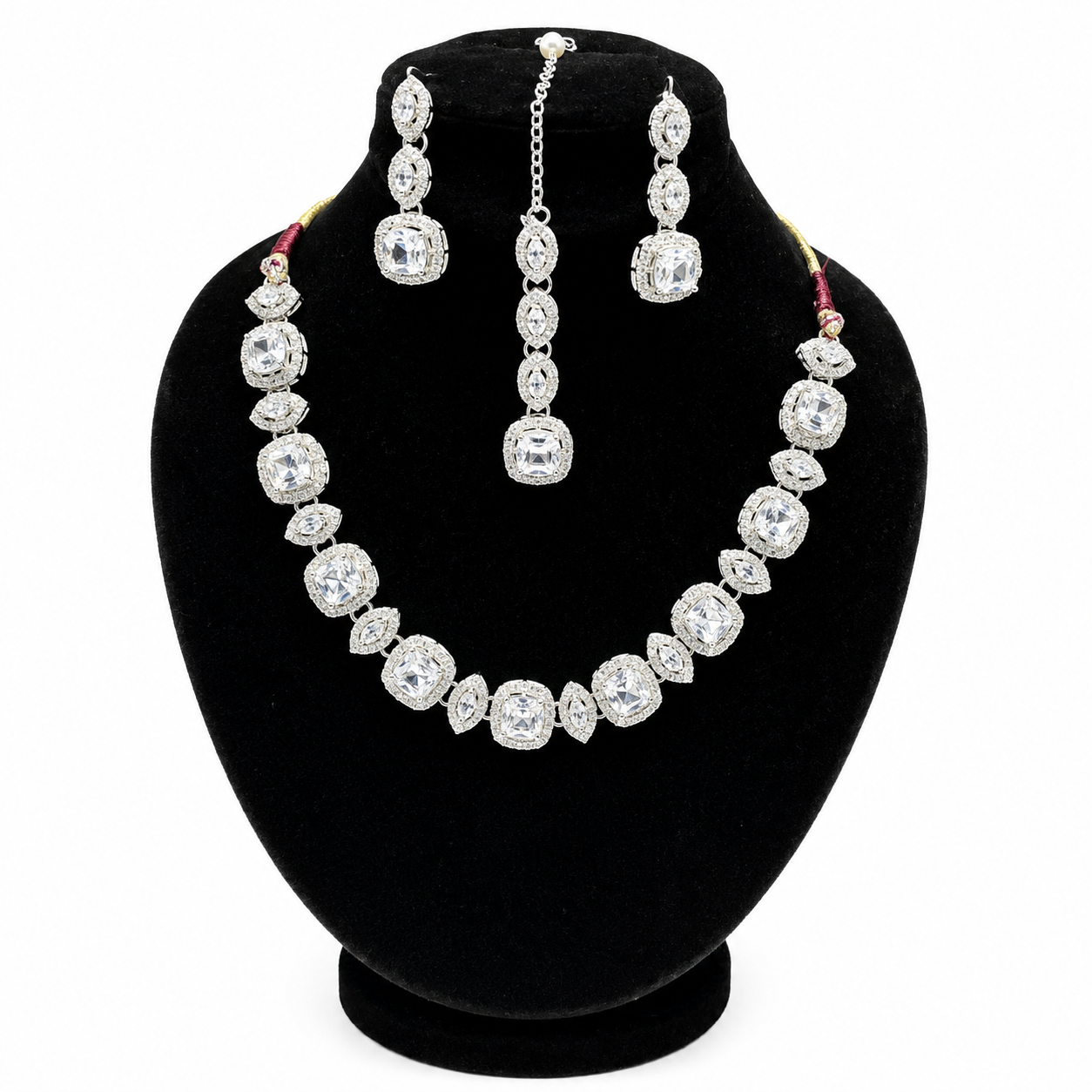 Crystal Elegance Silver Jewellery Set