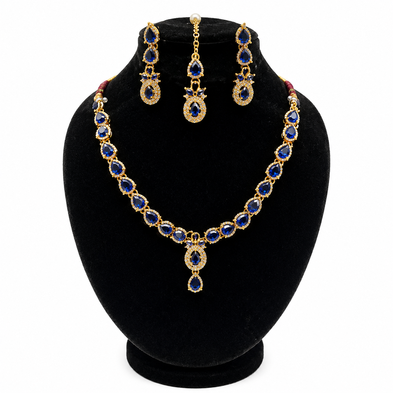Royal Blue Teardrop Jewellery Set