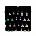 Classic Oxidized Silver Jhumka Earrings Set with Mirror & Stone Detailing