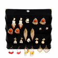 Luxury Gold-Tone Statement Earrings Set with Stones, Tassels & Bead Details