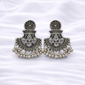 Oxidized silver jhumka earrings