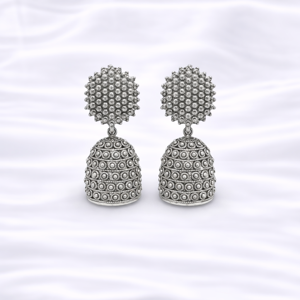 Oxidized Silver Earrings