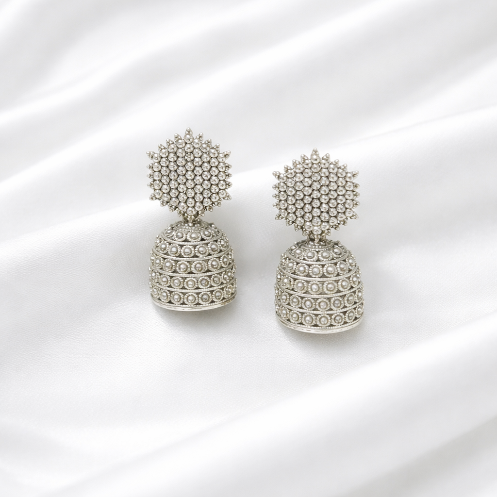 Elegant Diamond Jhumka Earrings