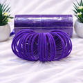 Royal Purple Velvet Plain Bangle Set (1 Darjan – 12 Pieces)