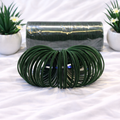 Dark Green Velvet Plain Bangle Set (1 Darjan – 12 Pieces)