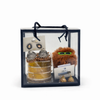 Golden Jewelry Gift Hamper – Gold Bangles (Size 2.6 Medium), Jhumka Earrings & Plush Keychain Set