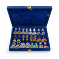 12 Pair Premium Jhumka Earrings Collection – Multicolor Ethnic Earrings Set with Blue Velvet Jewelry Box