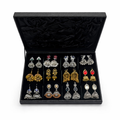 12 Pair Jhumka Earrings Collection – Multicolor Ethnic Earrings Set with Luxury Jewelry Box