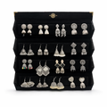 16 Pair Antique Silver Jhumka Earrings Set – Oxidized Ethnic Earrings Collection with Luxury Jewelry Box
