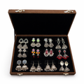12 Pair Oxidized Jhumka Earrings Gift Box