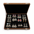12 Pair Premium Oxidized Jhumka Earrings Gift Box