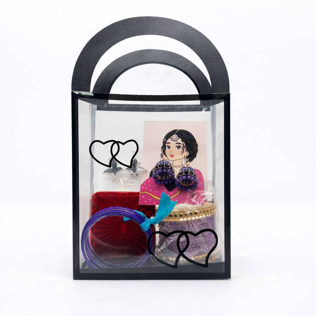 Ladies Gift Hamper with Bangles & Jewelry – Premium Women Gift Box