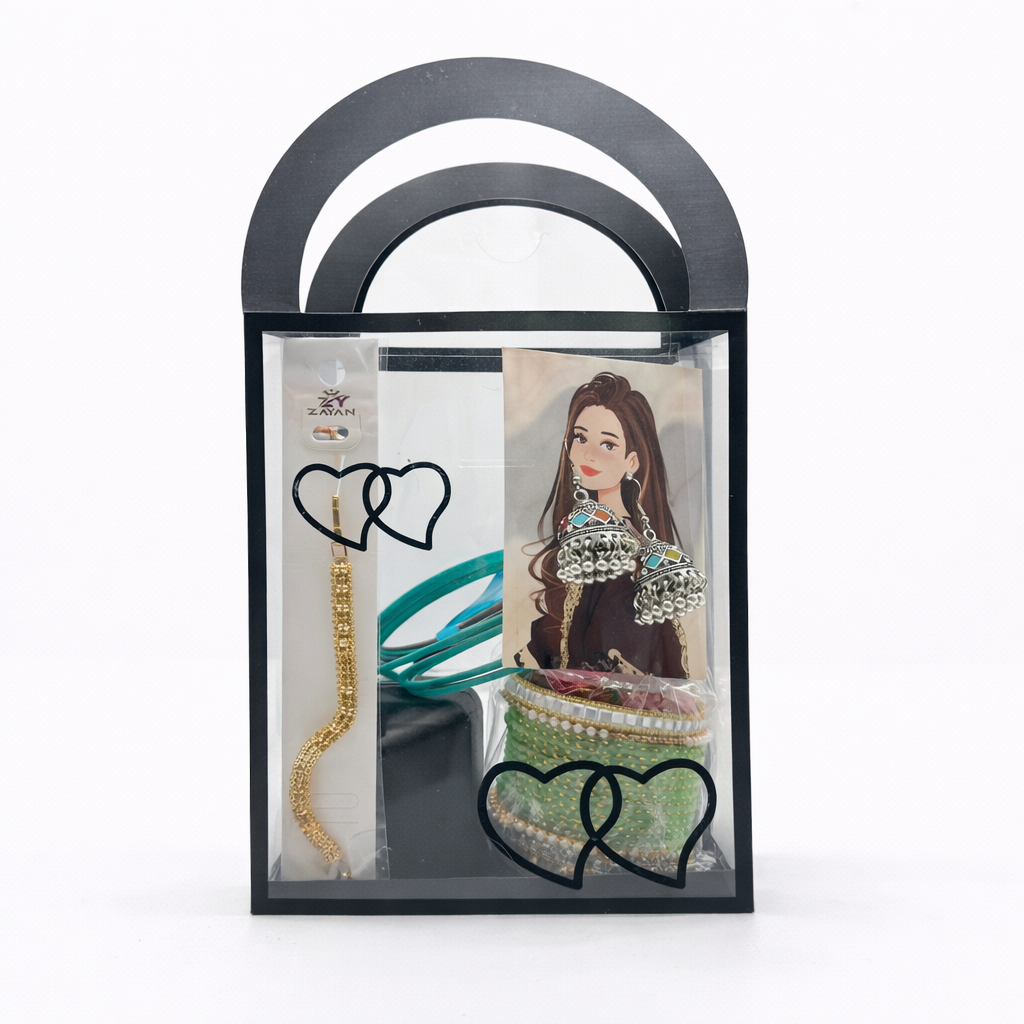 Traditional Jhumka & Bangles Gift Hamper – Elegant Ladies Jewelry Gift Box