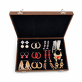 Elegant Fashion Earrings Collection in Velvet Jewelry Display Box