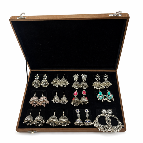 Premium Oxidized Jhumka Earrings Box