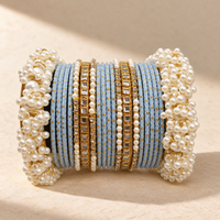 Traditional Pearl Bangle Set – Multiple Colors