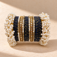 Traditional Pearl Bangle Set – Multiple Colors