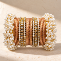 Traditional Pearl Bangle Set – Multiple Colors