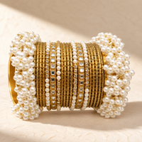Traditional Pearl Bangle Set – Multiple Colors
