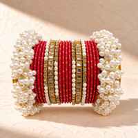 Traditional Pearl Bangle Set – Multiple Colors