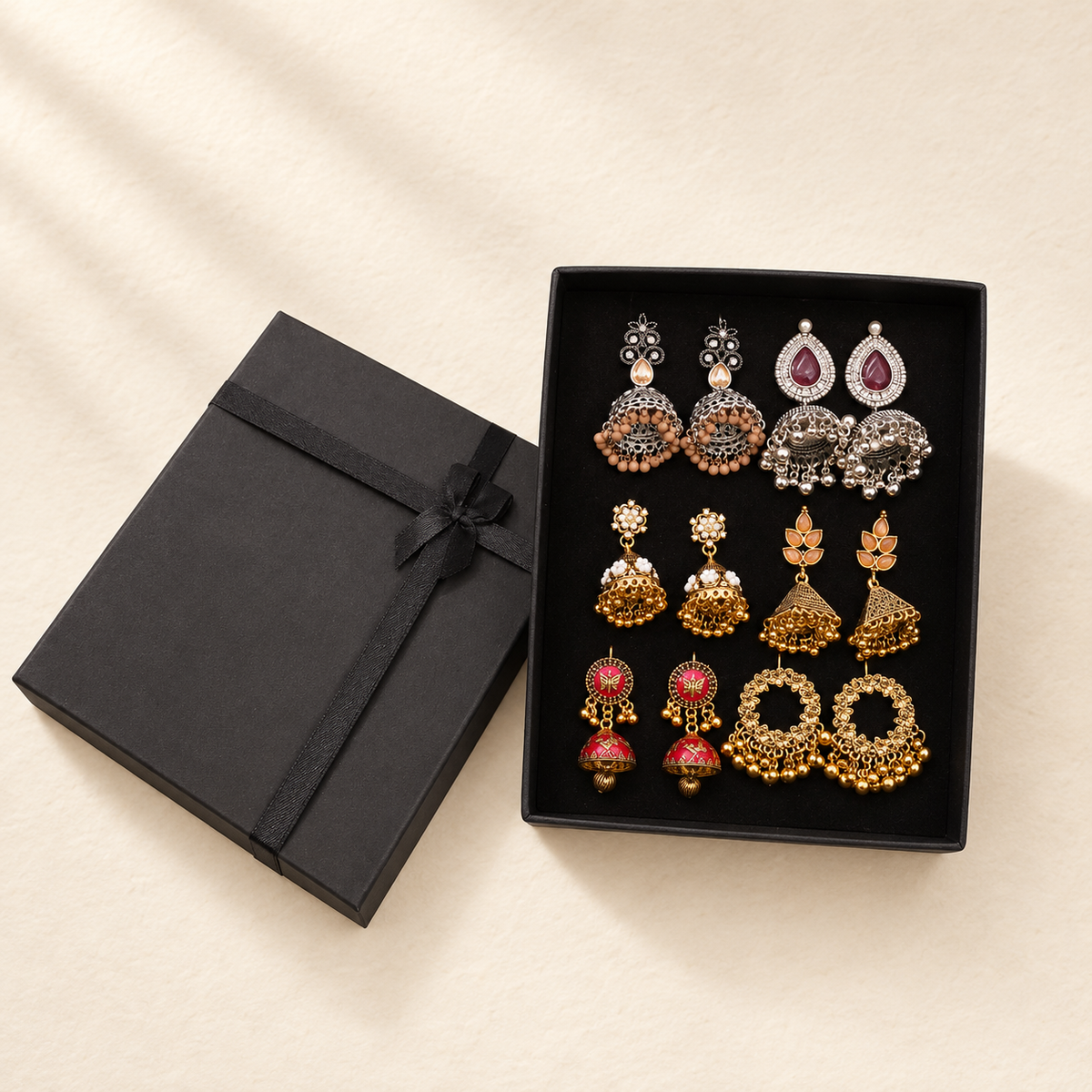 Zar-e-Mehfil 6-Pair Jhumka Box