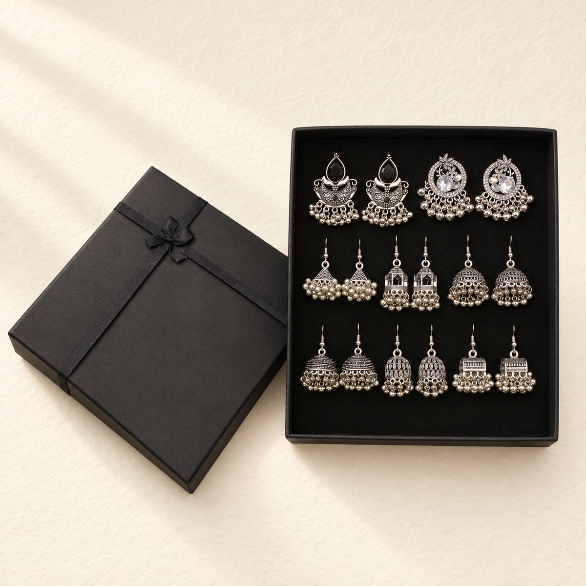 Chaandni Noor 8-Pair Jhumka Box