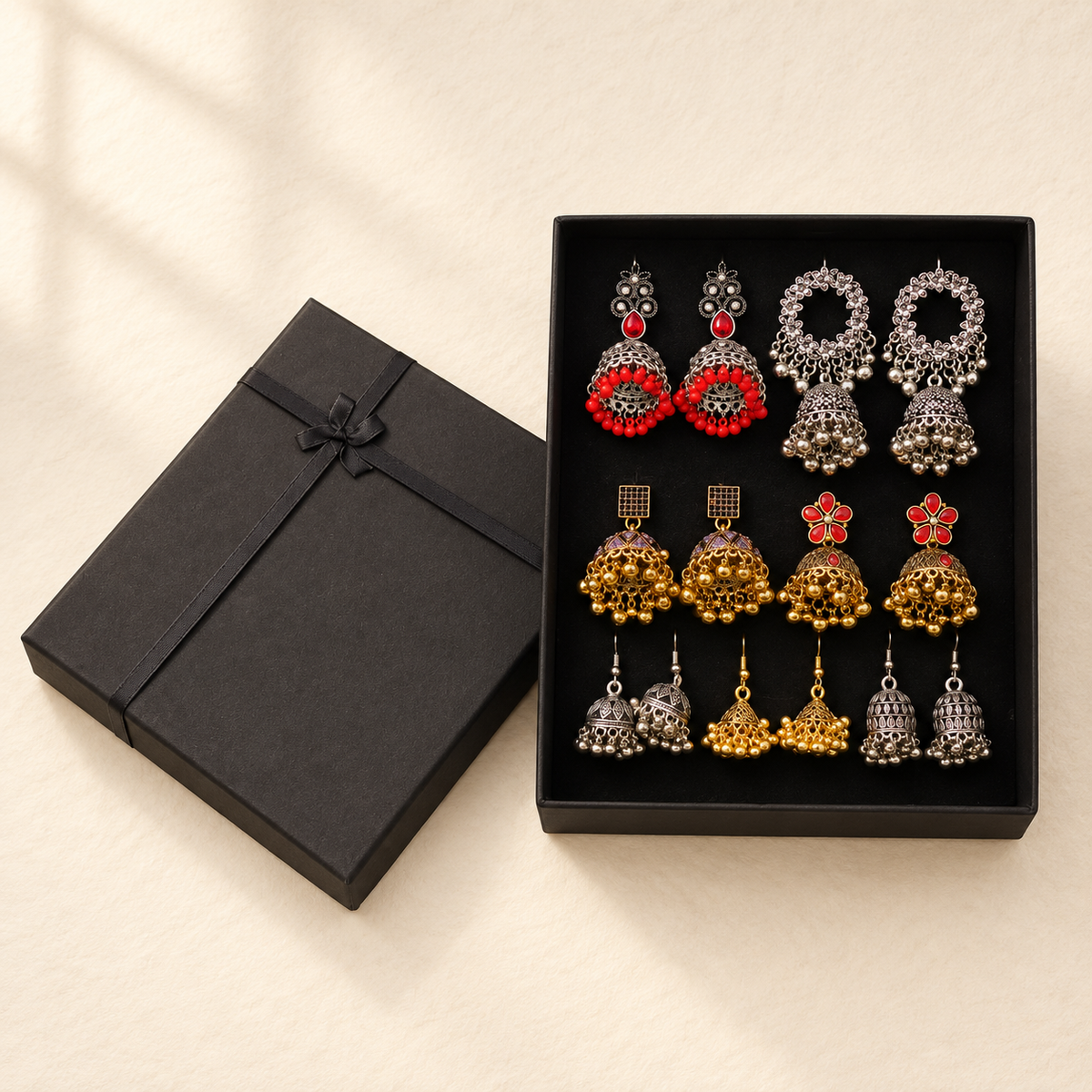Rang-e-Zar 7-Pair Jhumka Box