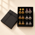 Zar-o-Seem 6-Pair Jhumka Box