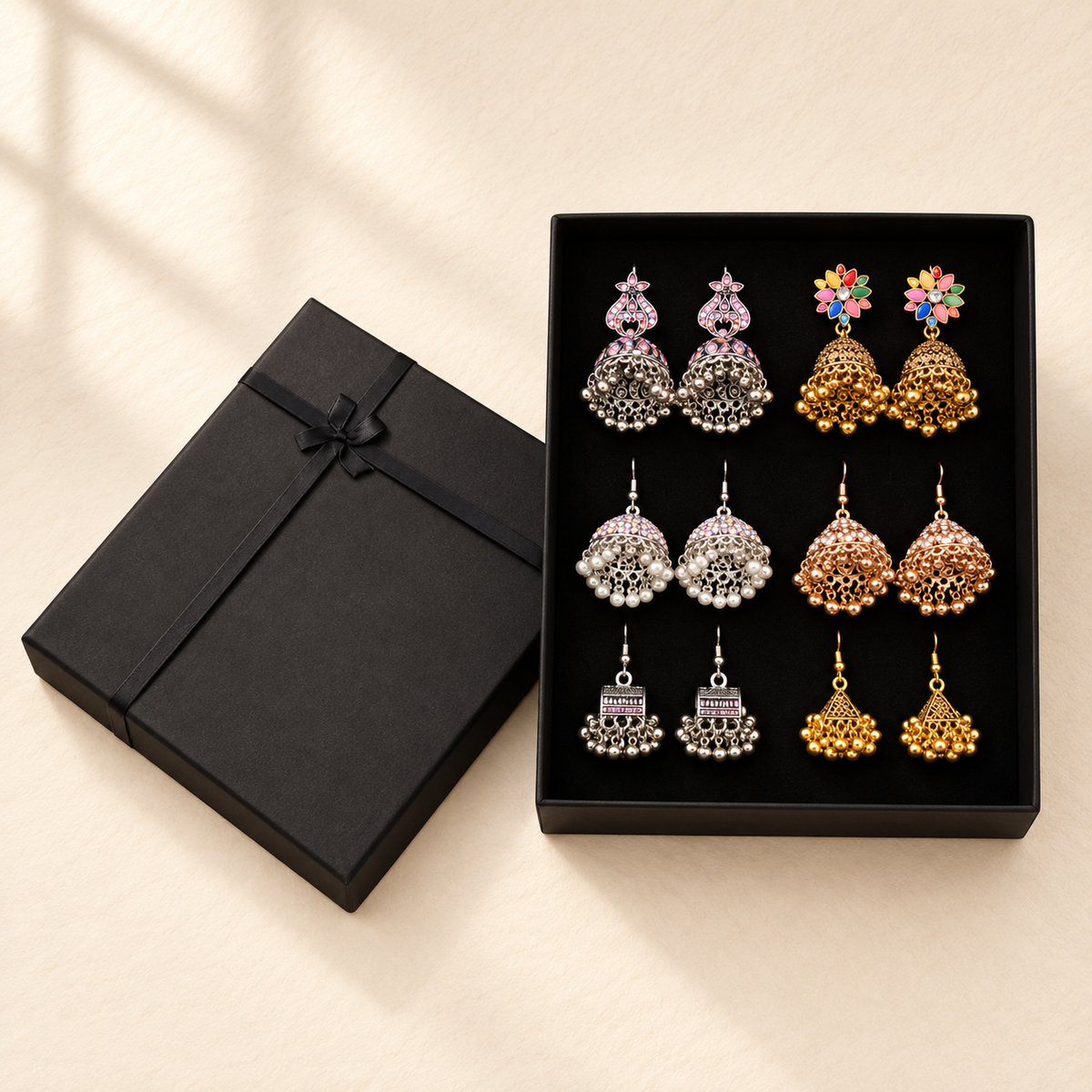 Rang-e-Zevar 6-Pair Jhumka Box