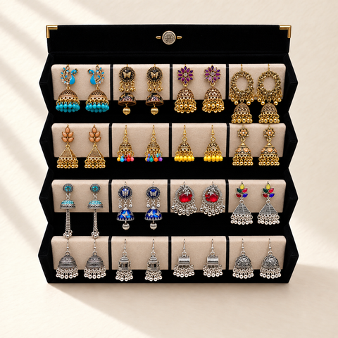 Rang-e-Zeenat 16-Pair Jhumka Box