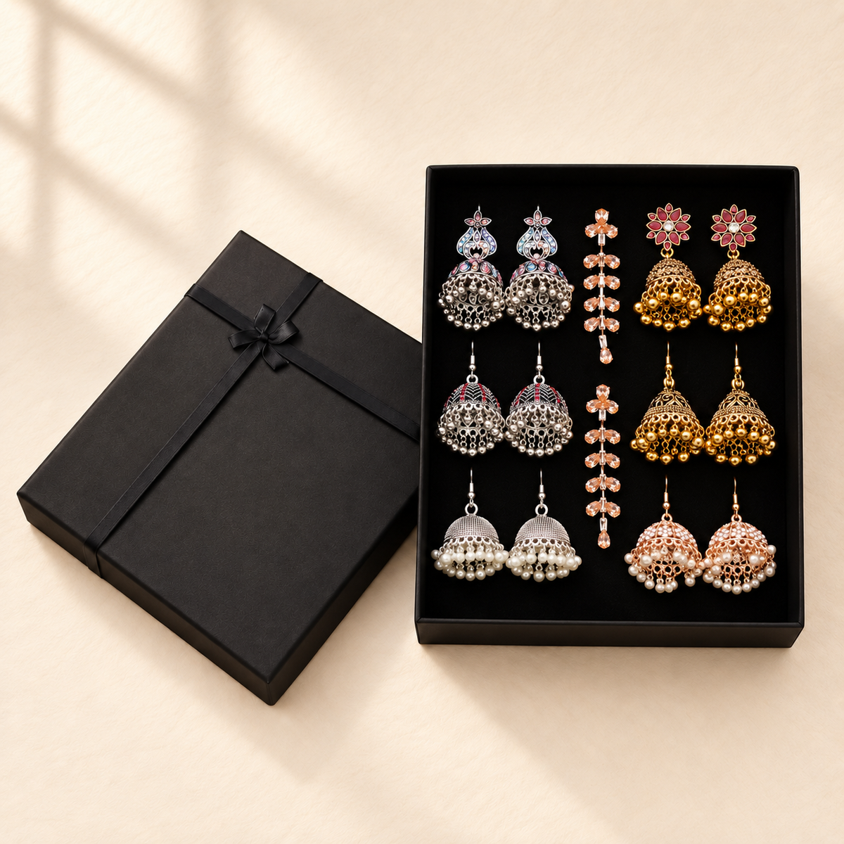 Zar-e-Noor 7-Pair Earring Gift Box