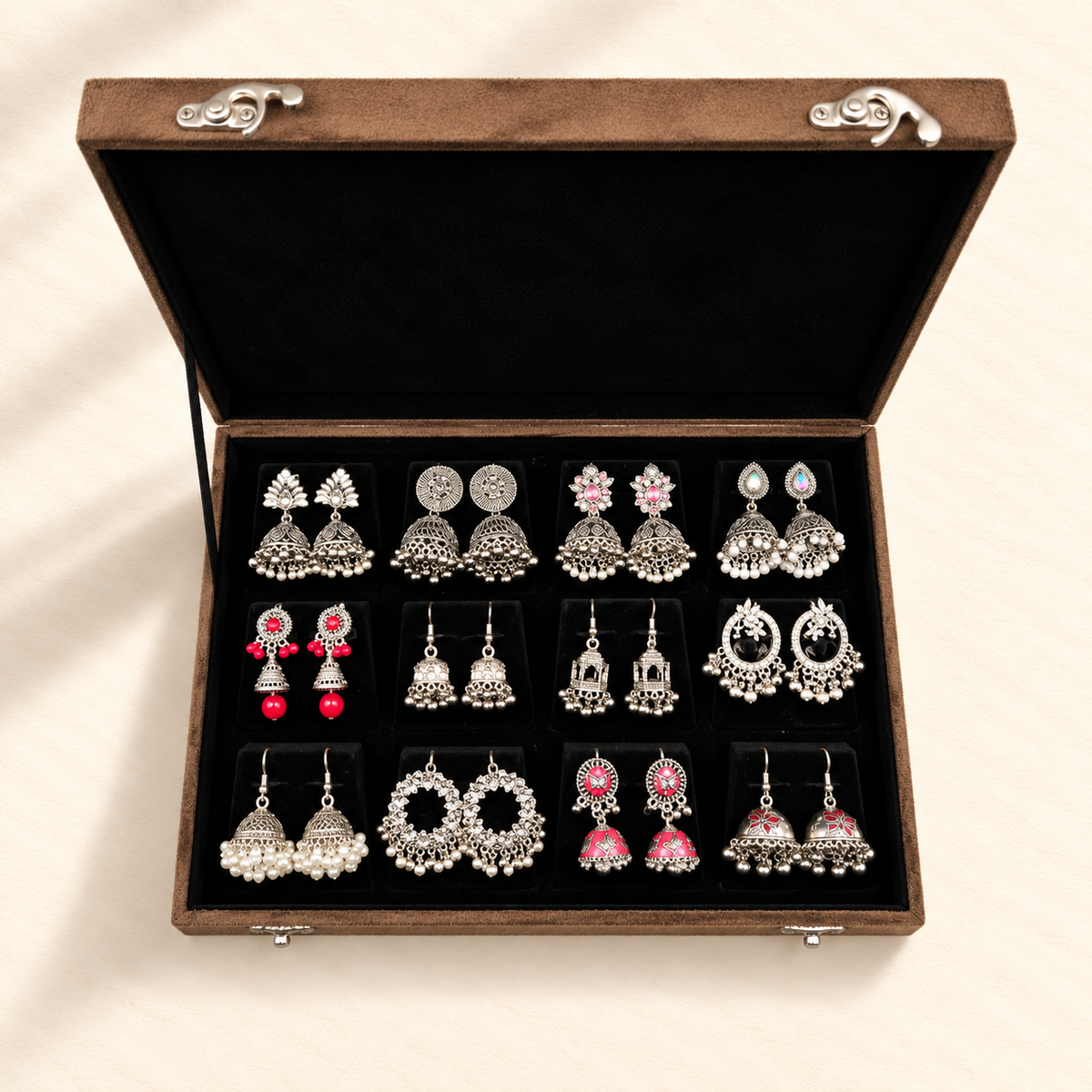 Chandni Mehr 12-Pair Jhumka Box