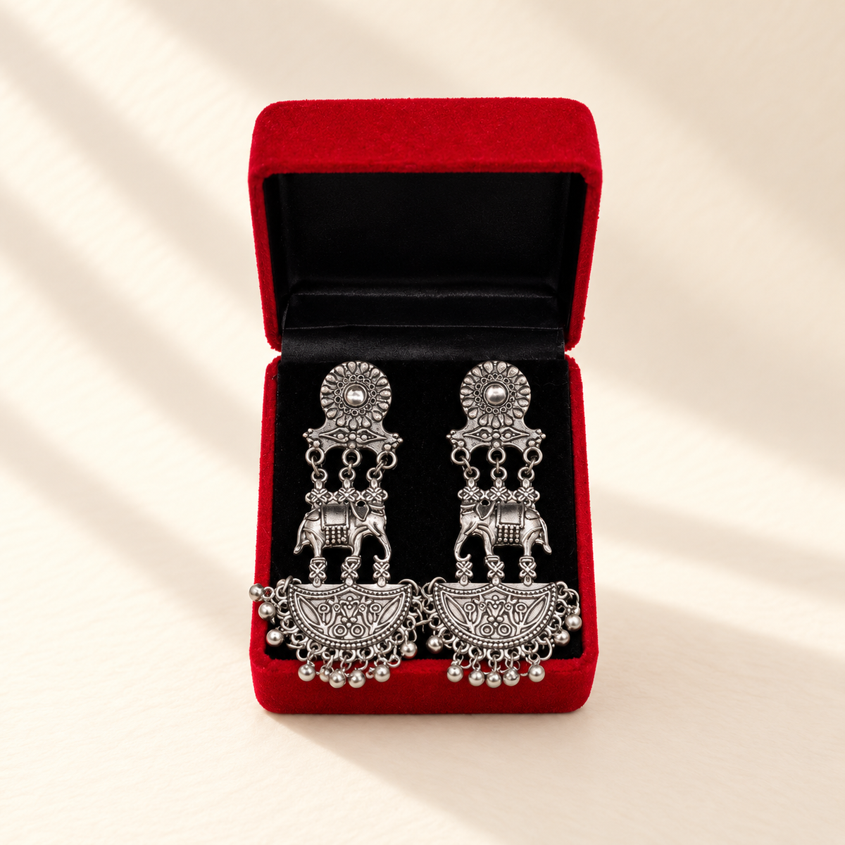 Indian Maharani Elephant Earrings